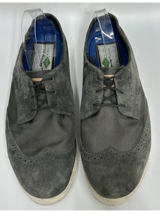 PF Flyers Men\'s Suede Wing Tip Oxford Sneakers Size 12 Grey Preppy School Work main image 9